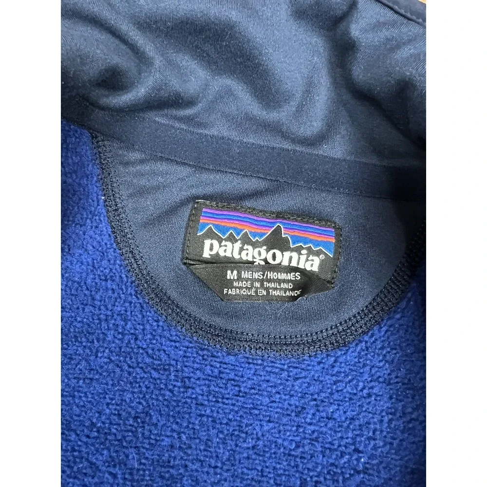 Patagonia‎ Pull Over Blue T-Snap Better Sweater Fleece Jacket Men's Sz Medium